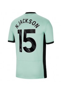 Chelsea Nicolas Jackson #15 Jalkapallovaatteet Kolmaspaita 2023-24 Lyhythihainen